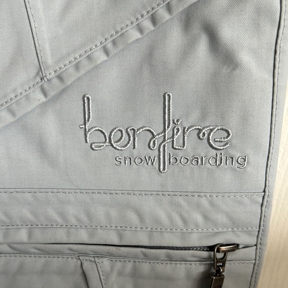 Bonfire Light Blue/Grey Boot Cut Snowboarding Pants - Picture 3 of 10